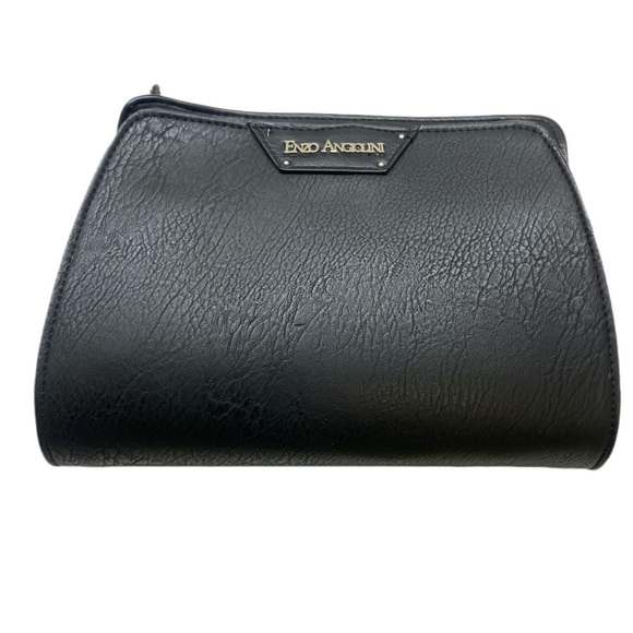 Enzo Angolini Clutch Handbag - Black & Red - Picture 1 of 8